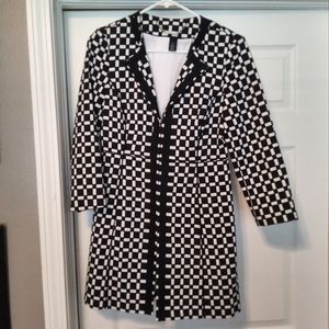 Black and White Checkered Jacket from White House Black Market